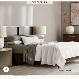 Boll & Branch Signature Hemmed Sheet Set  Organic Cotton Juniper Cal King NWT